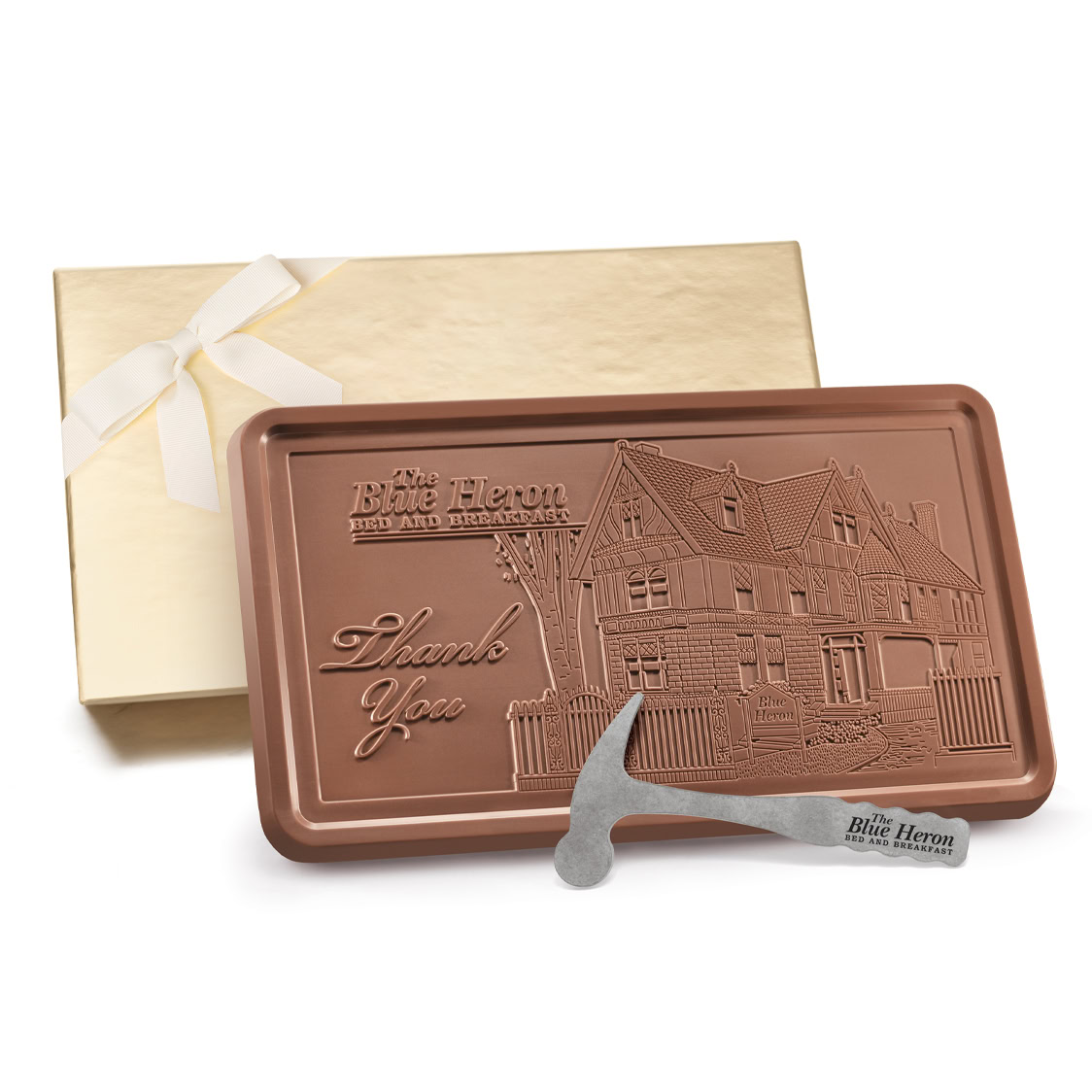 LUXE 2lb Chocolate Bar Engraved Chocolate Fully Custom (1032)